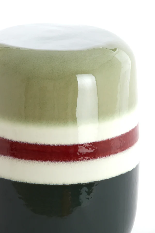 Side table 34x46,5 cm FRANCA ceramics green-eggplant