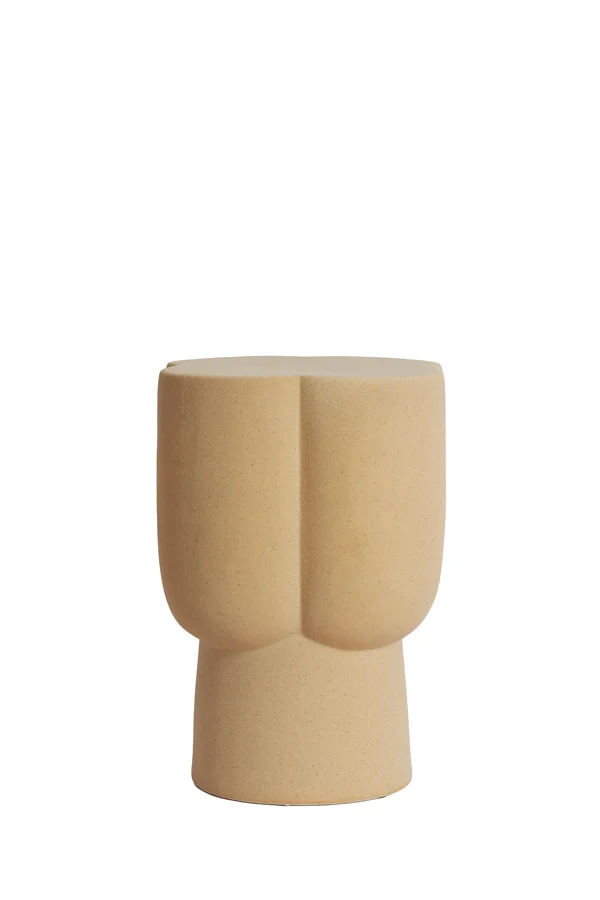 Side table 34,5x45 cm JUNTO ceramics matt sand