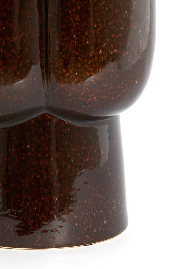 Side table 34,5x45 cm JUNTO ceramics dark brown