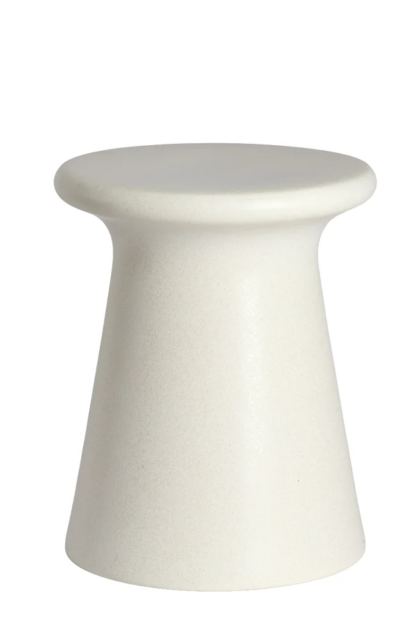 Side table 34,5x43 cm SENTO ceramics matt cream