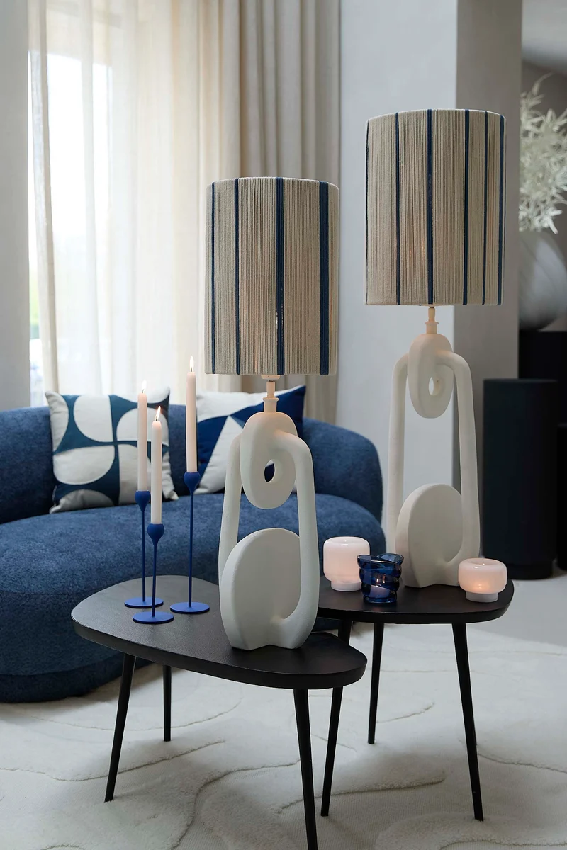 Shade cylinder 25-25-36 cm MEDAN cream+blue