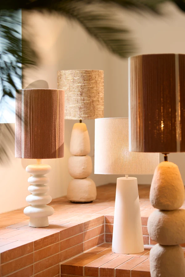 Shade cylinder 25-25-36 cm MEDAN coral+terra+cream
