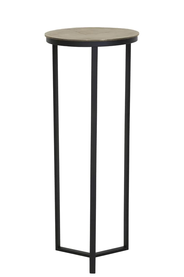 Pillar 40x101 cm RETIRO matt black+raw antique bronze