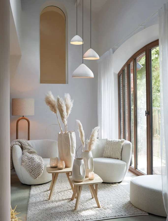 Shade cylinder 50-50-38 cm LIVIGNO natural