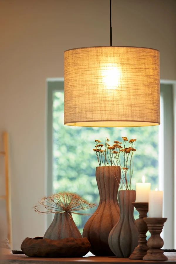Shade cylinder 50-50-38 cm CADEN beige