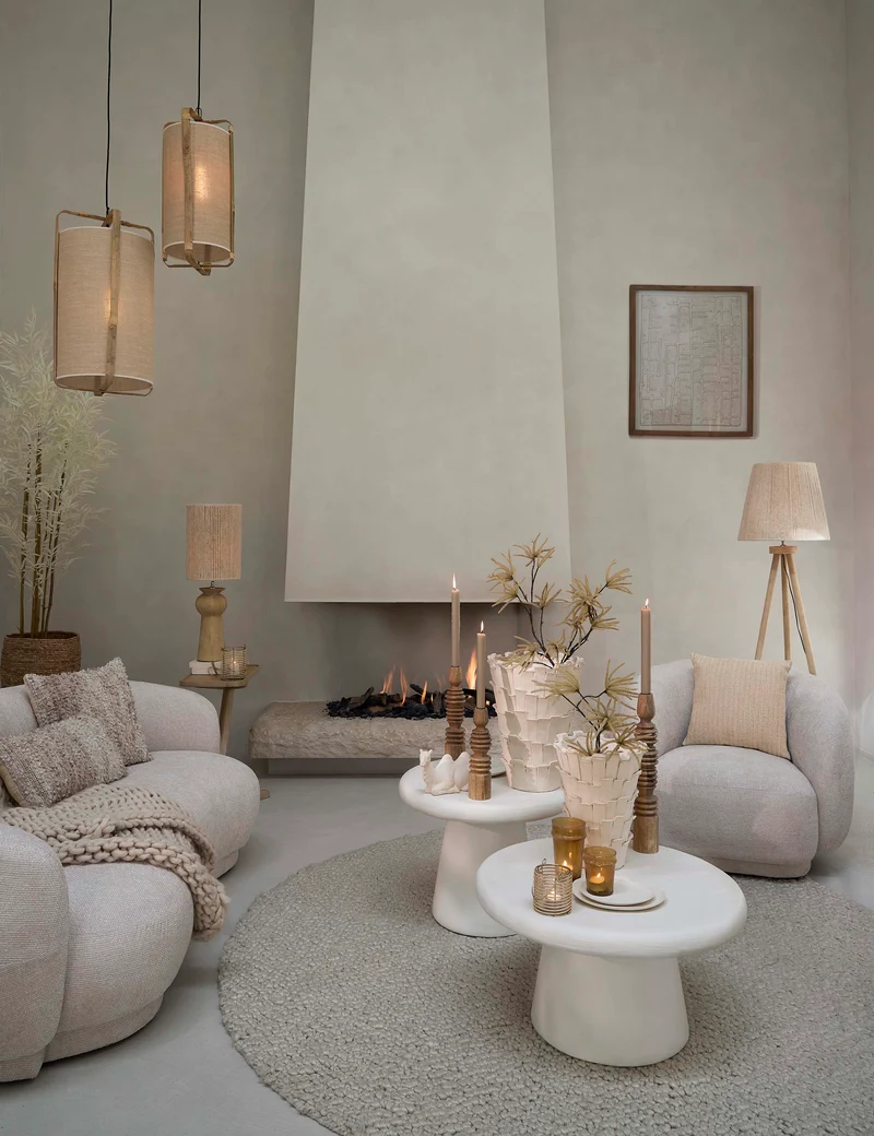 Shade cylinder 20-20-30 cm MEDANA chenille cream