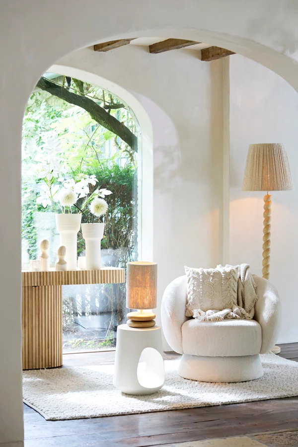 Shade cylinder 20-20-30 cm MEDANA chenille cream