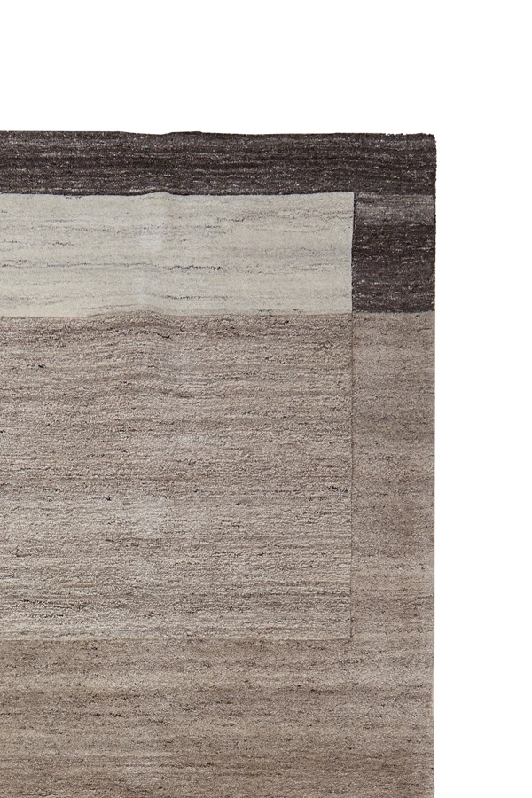 Rug 300x200 cm ALMAO wool beige+dark brown