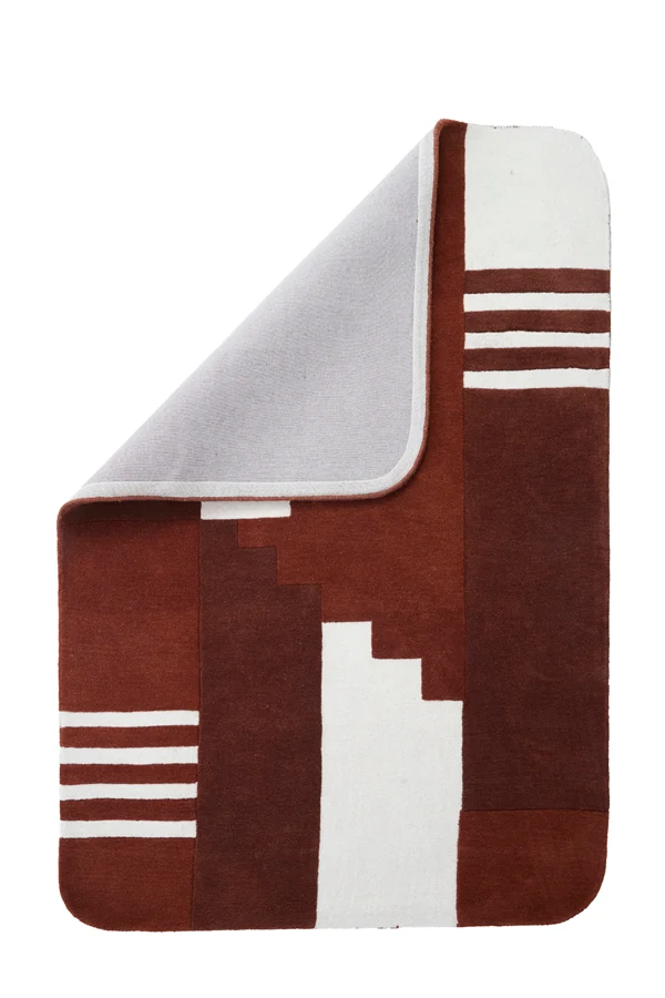 Rug 230x160 cm SYLINA cream+dark orange+brown