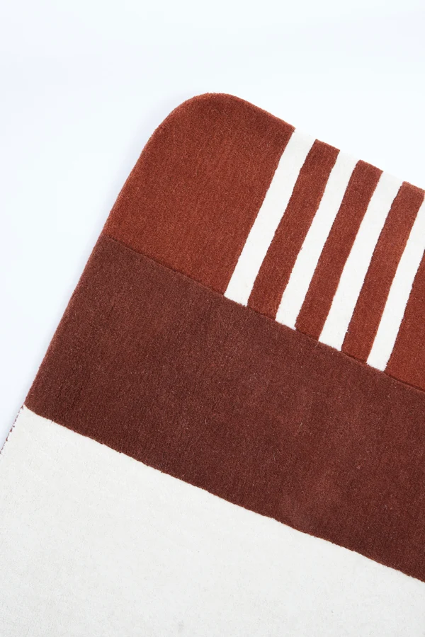 Rug 230x160 cm SYLINA cream+dark orange+brown