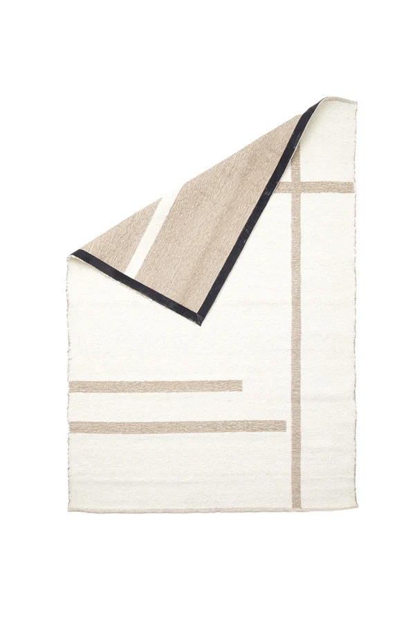 Rug 230x160 cm BUKIT wool cream+jute natural