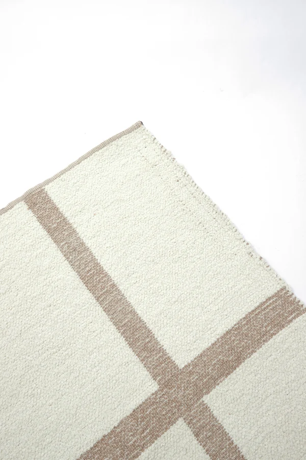Rug 230x160 cm BUKIT wool cream+jute natural