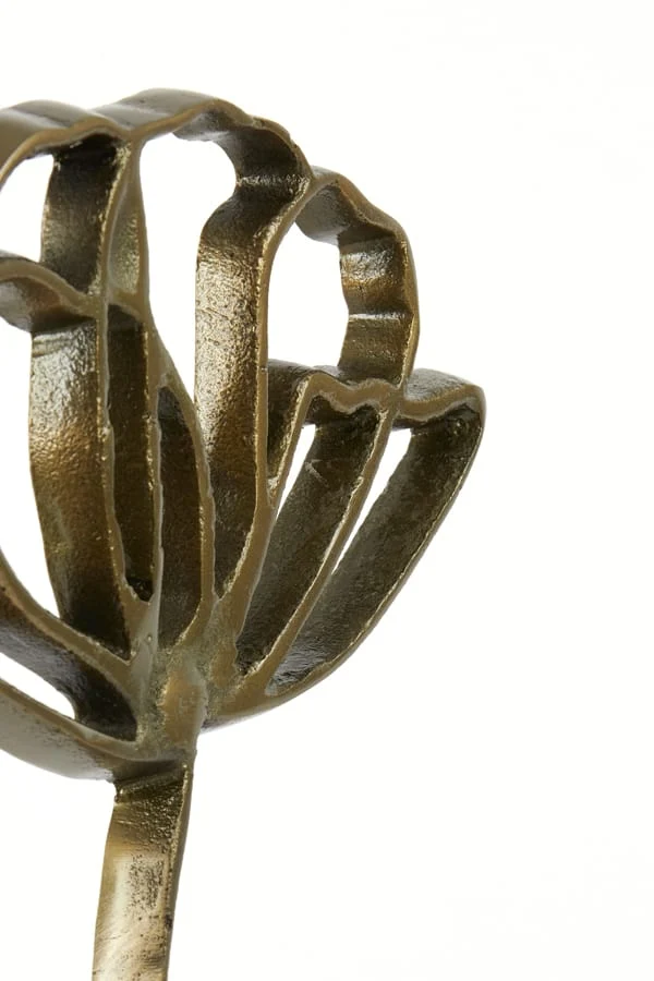 Ornament on base 28x8,5x45 cm PAPAVERU antique bronze