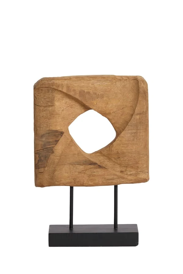 Ornament on base 26x9x38,5 cm ZARATE wood natural+black