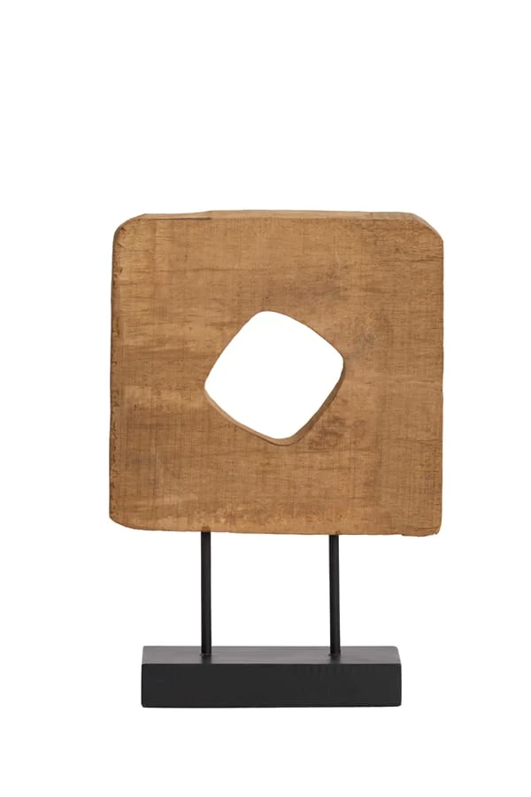 Ornament on base 26x9x38,5 cm ZARATE wood natural+black