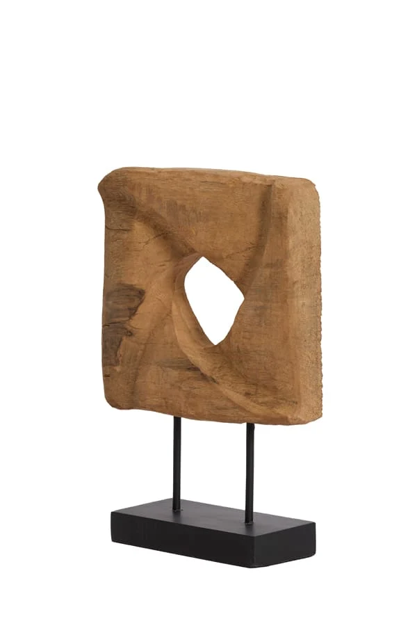 Ornament on base 26x9x38,5 cm ZARATE wood natural+black
