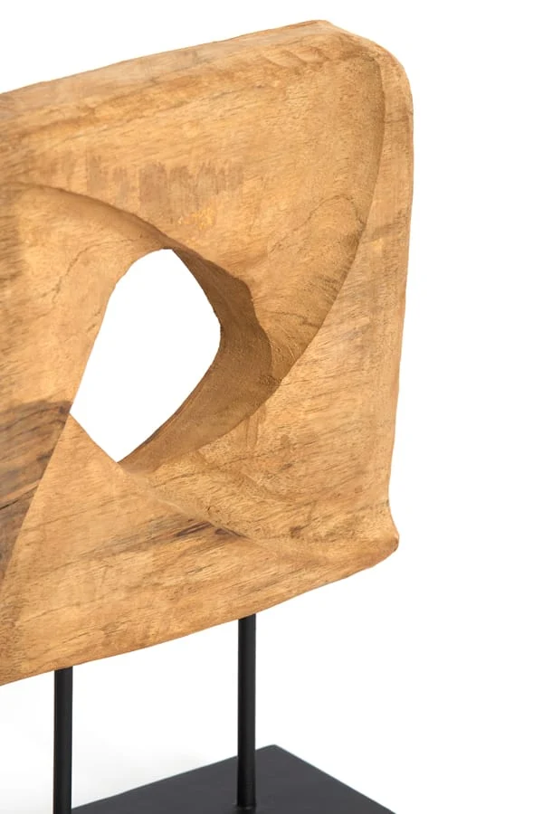 Ornament on base 26x9x38,5 cm ZARATE wood natural+black