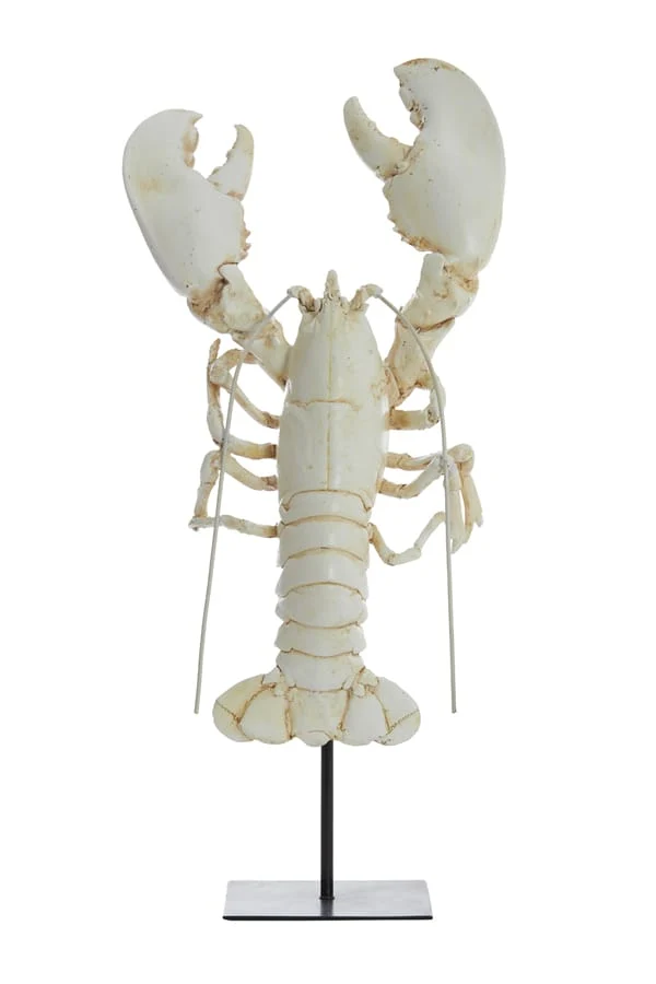 Ornament on base 25x14x56,5 cm LOBSTER off white