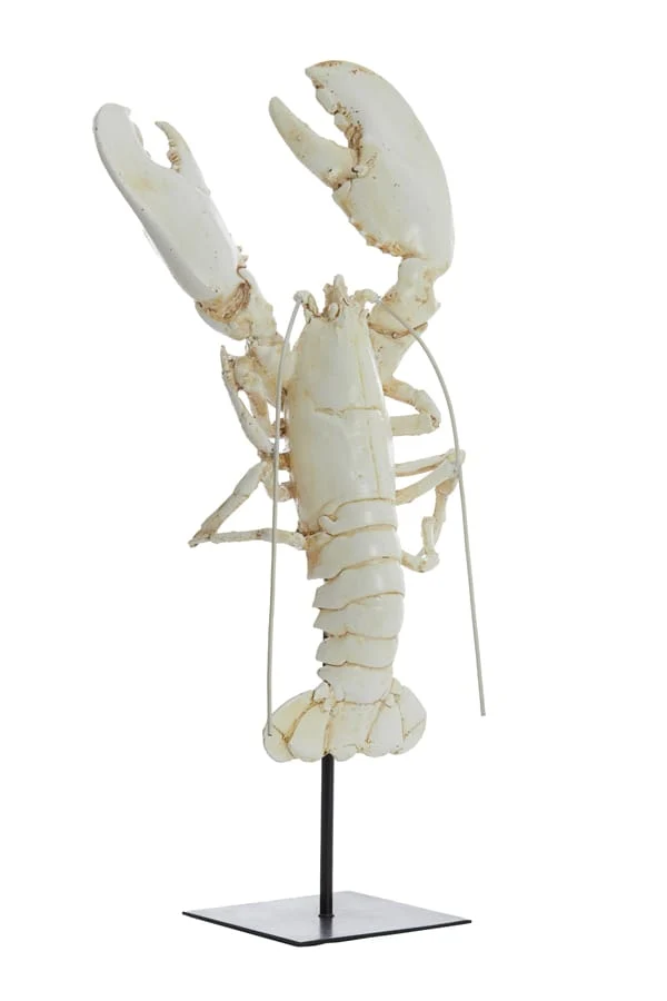 Ornament on base 25x14x56,5 cm LOBSTER off white