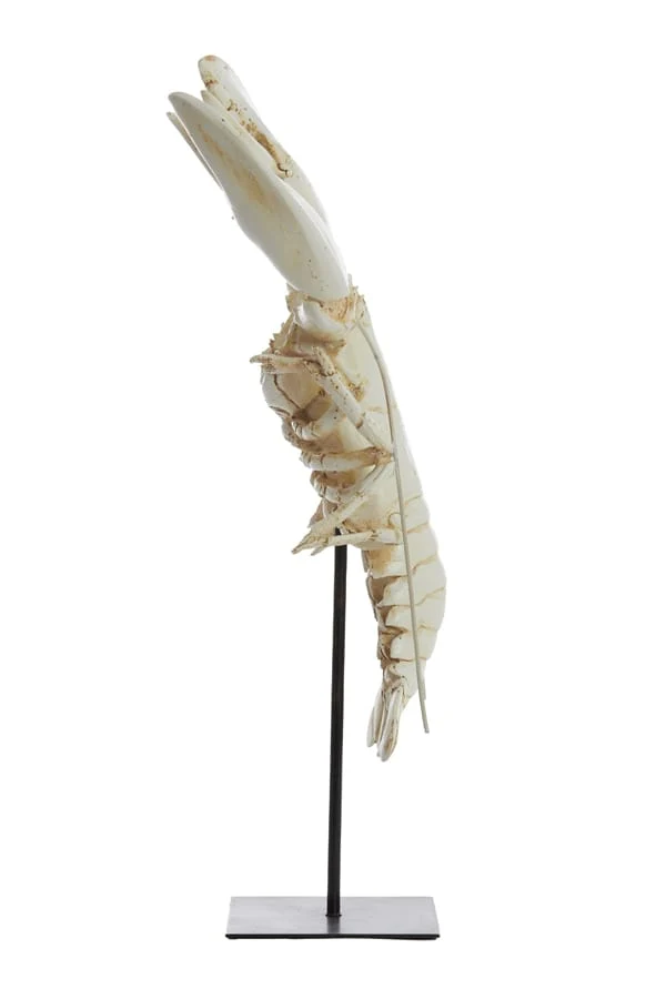 Ornament on base 25x14x56,5 cm LOBSTER off white