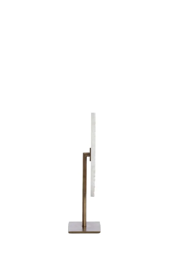 Ornament on base 25x10x35 cm YVO marble white+antique bronze