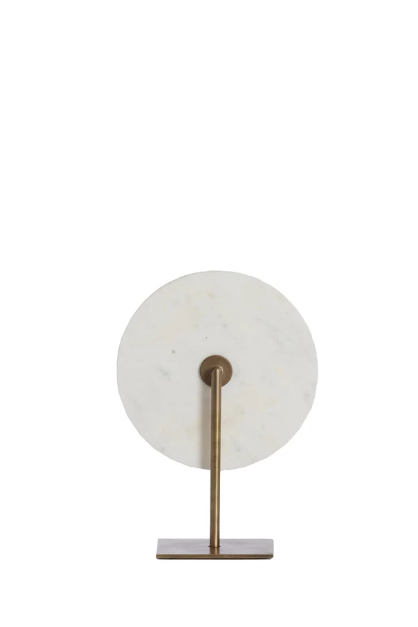 Ornament on base 25x10x35 cm YVO marble white+antique bronze