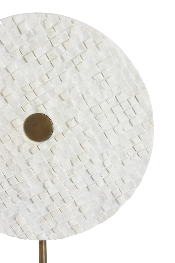 Ornament on base 25x10x35 cm YVO marble white+antique bronze
