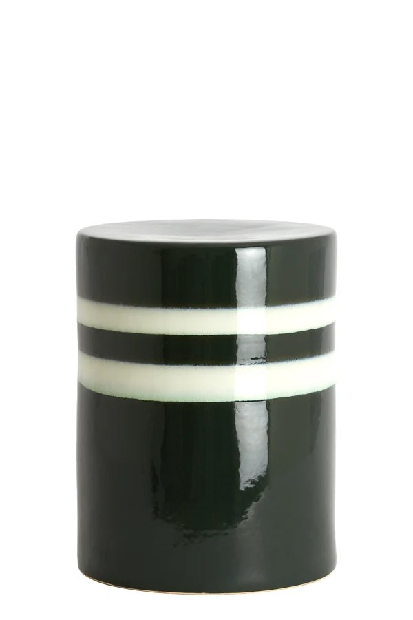 Side table 33x44 cm MOOCA ceramics dark green-white