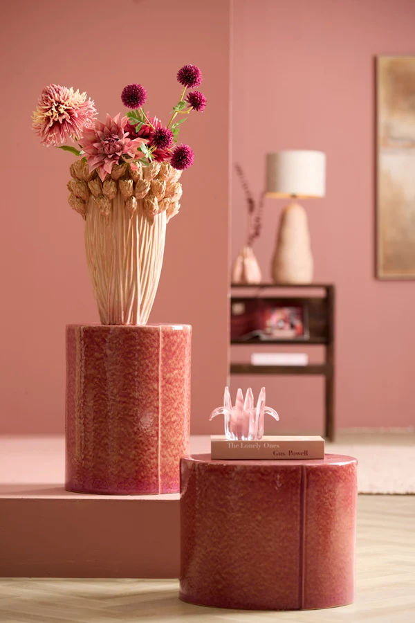 Side table 33x44 cm CHULILLA ceramics dark pink