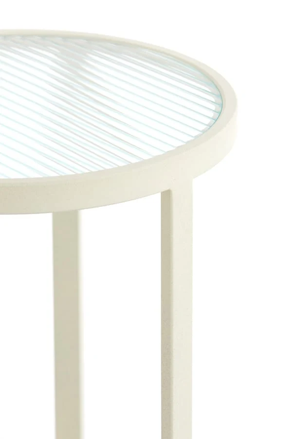 Pillar 35x81 cm RETIRO clear rib glass+cream