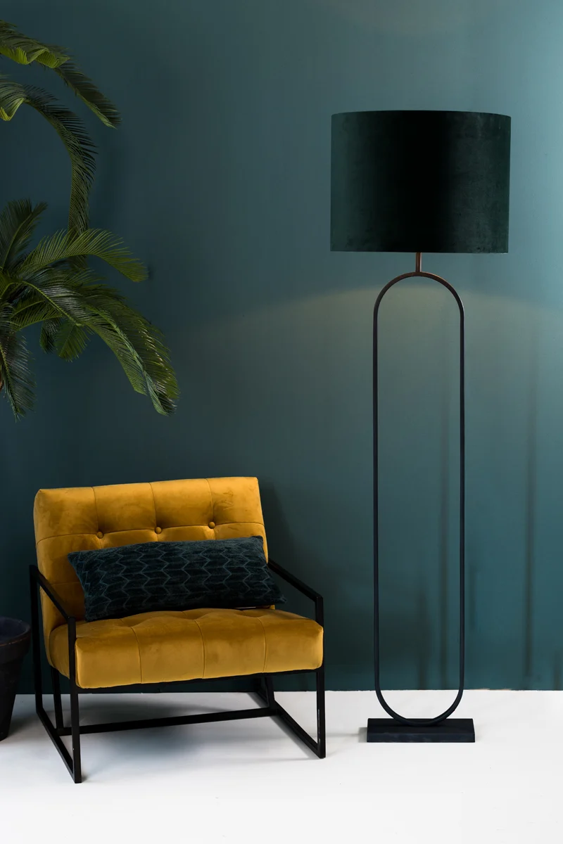 Shade cylinder 40-40-30 cm VELOURS dutch green