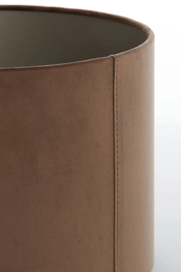 Shade cylinder 40-40-30 cm VELOURS chocolate brown