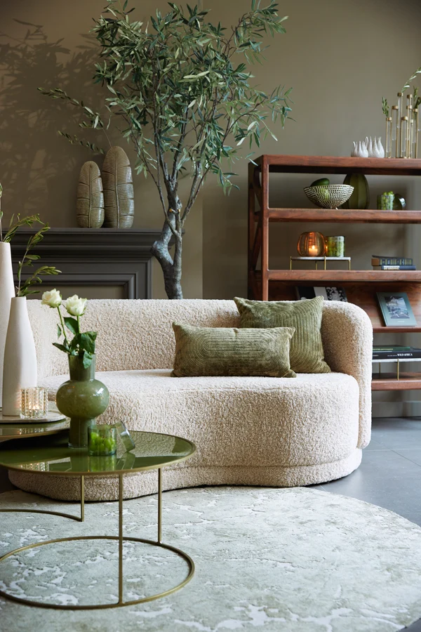 Rug 200 cm SJORS olive green+light grey