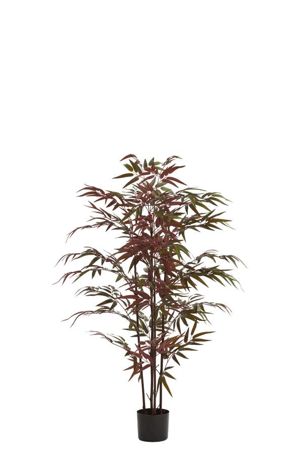 Potted ornament 70x60x120 cm BAMBOO natural+green-red