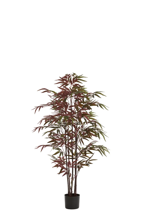 Potted ornament 70x60x120 cm BAMBOO natural+green-red