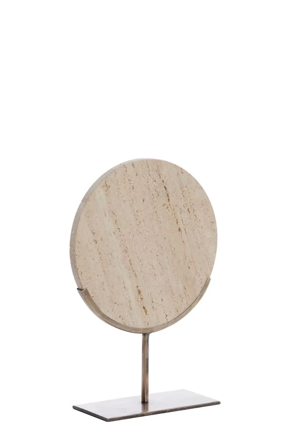 Ornament on base 25,5x10x38,5 cm MORENO sand travertine