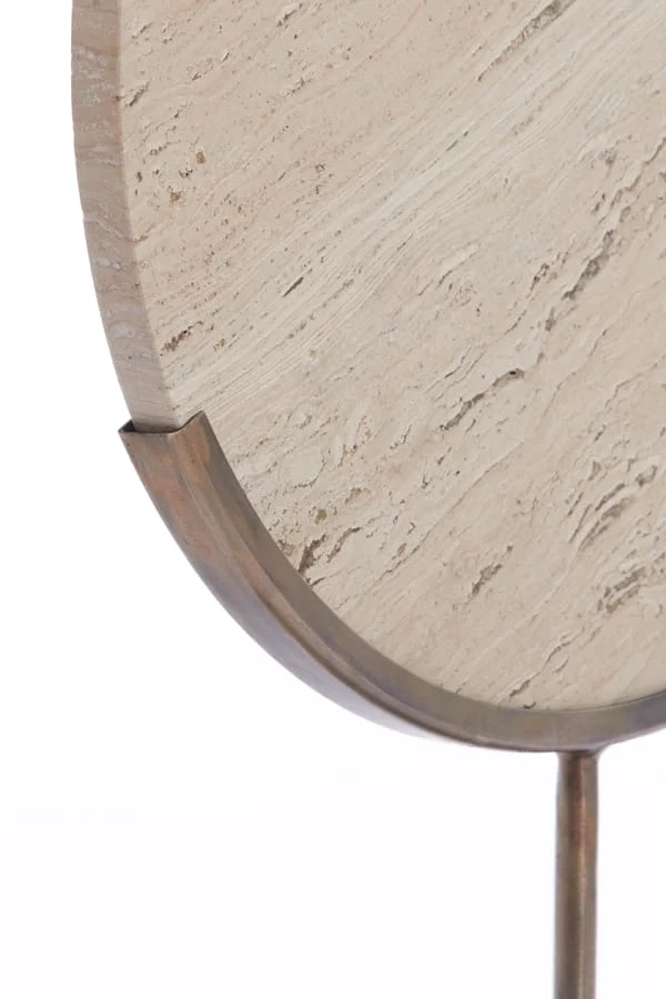 Ornament on base 25,5x10x38,5 cm MORENO sand travertine