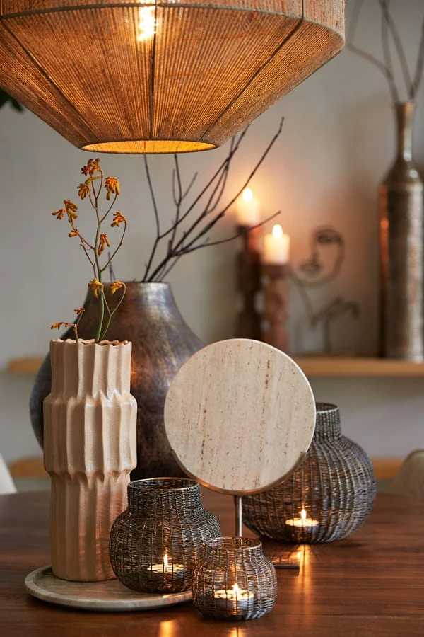 Ornament on base 25,5x10x38,5 cm MORENO sand travertine