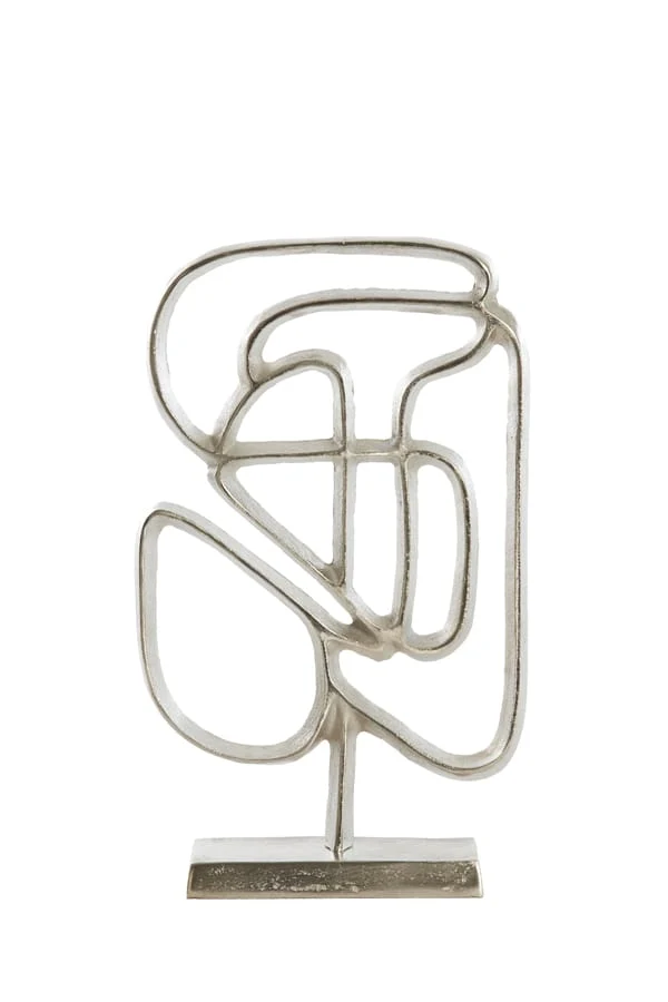 Ornament on base 24x8x39 cm GOLEZA raw nickel