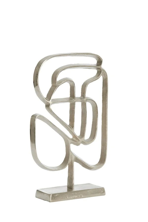 Ornament on base 24x8x39 cm GOLEZA raw nickel
