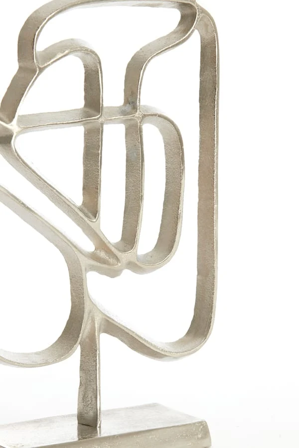 Ornament on base 24x8x39 cm GOLEZA raw nickel