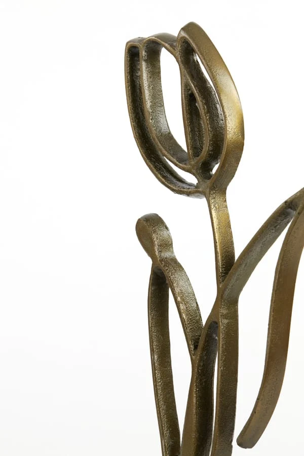 Ornament on base 24x8,5x45 cm TULIPANU antique bronze