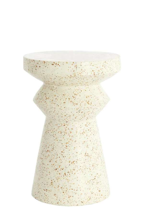 Side table 32x47 cm SELLA terrazzo cream