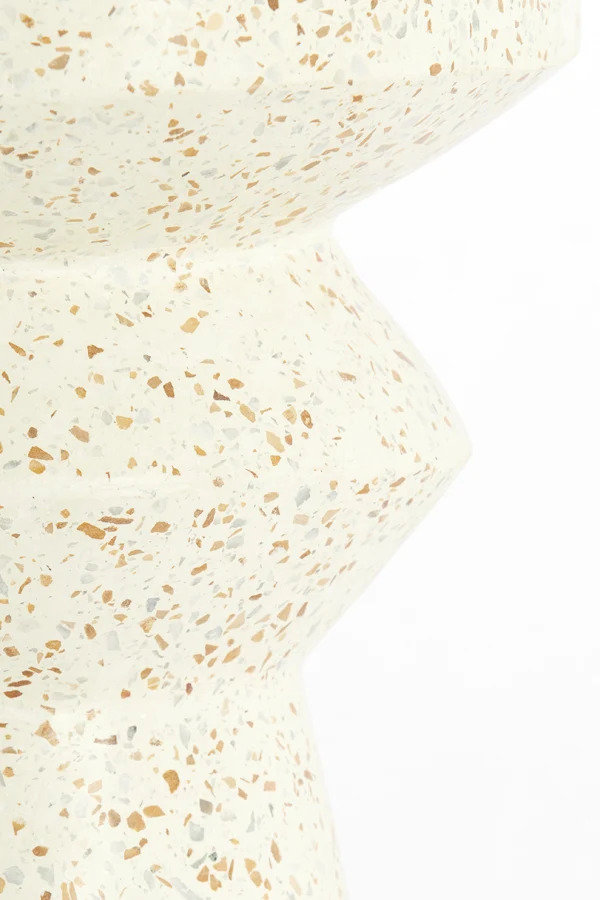 Side table 32x47 cm SELLA terrazzo cream
