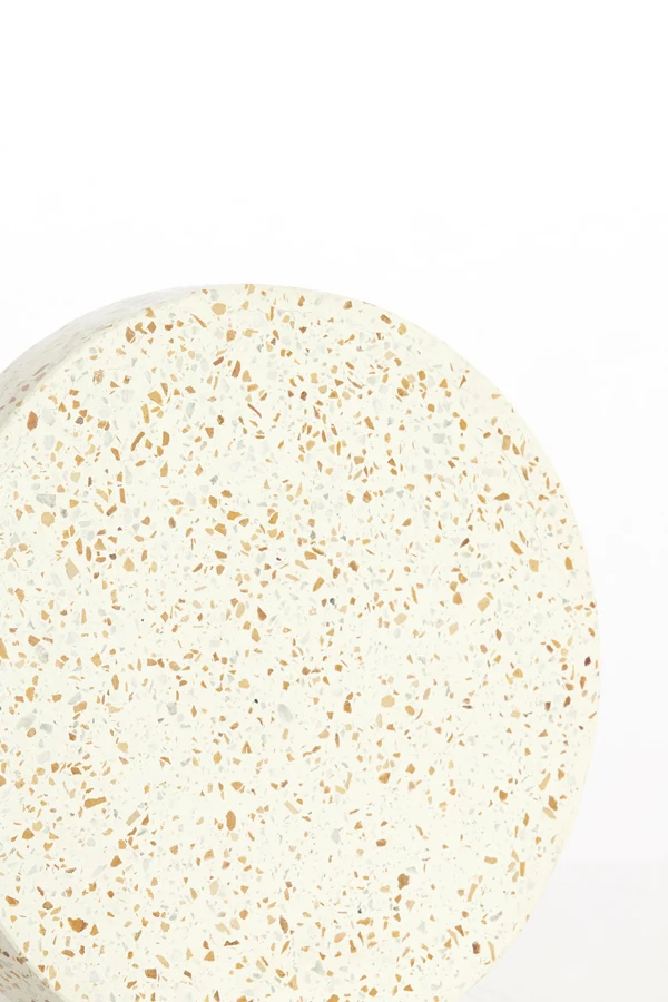 Side table 32x47 cm SELLA terrazzo cream