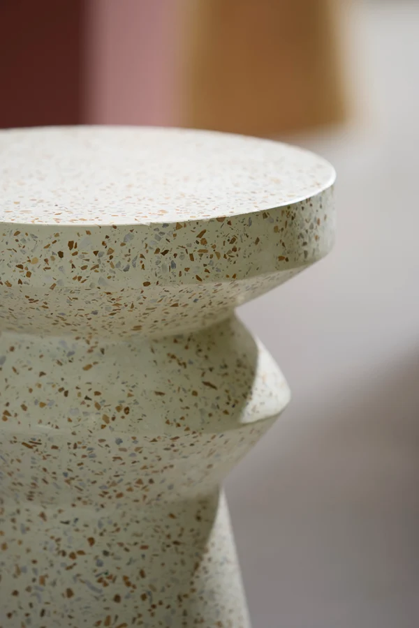 Side table 32x47 cm SELLA terrazzo cream