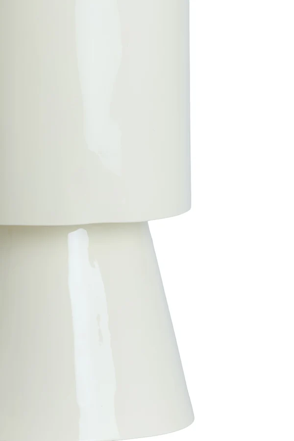 Side table 30x49 cm NYSA shiny cream