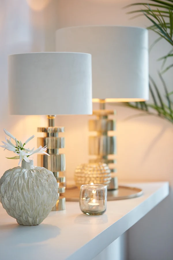 Shade cylinder 25-25-18 cm VELOURS off white