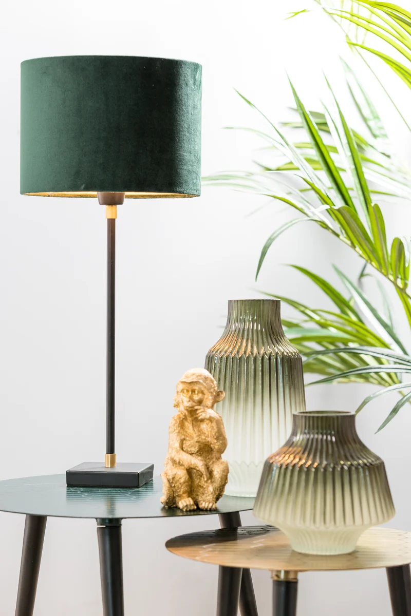 Shade cylinder 25-25-18 cm VELOURS dutch green