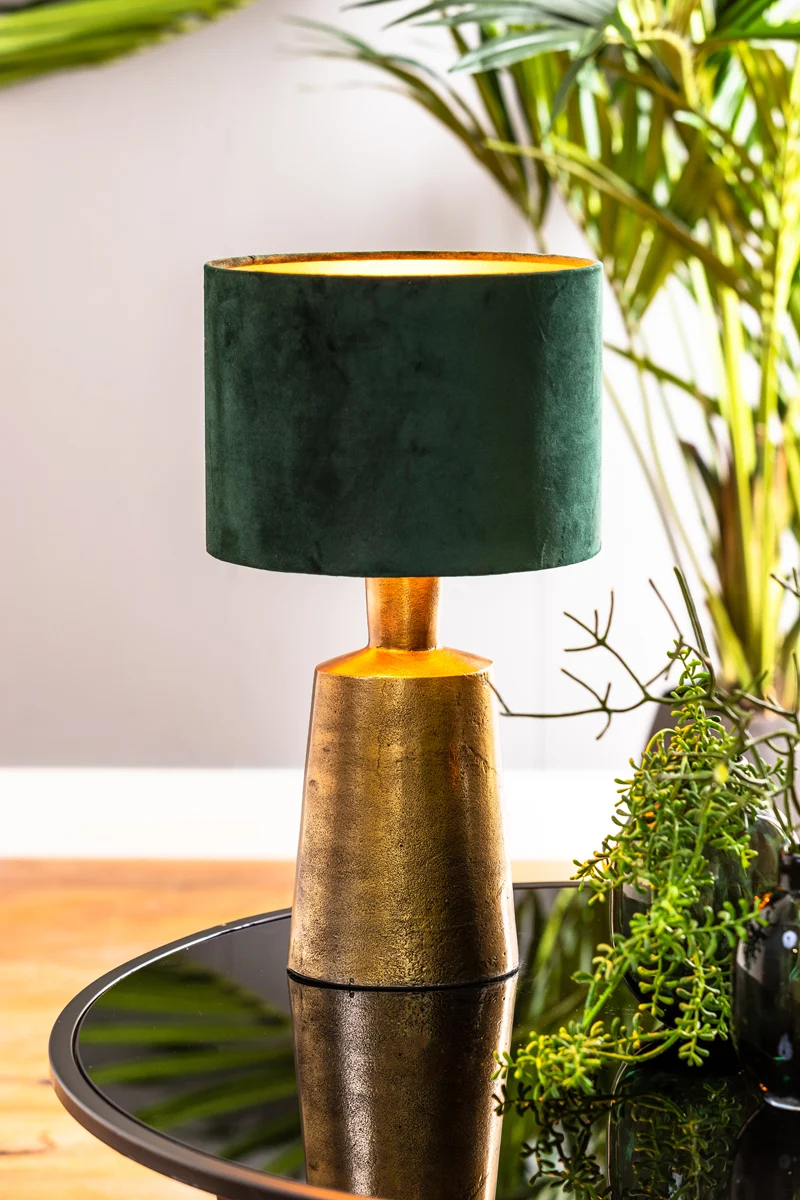 Shade cylinder 25-25-18 cm VELOURS dutch green
